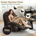 thumbnail image 3 of YSICK Oversized Power Swivel Rocker Recliner Chair with USB Ports Chenille for Living Room,Brown, 3 of 7