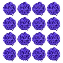 Uxcell 16 Pcs Wicker Rattan Balls 1.2 Inch Rattan Decorative Balls Vase Fillers for Wedding Party Deep Purple