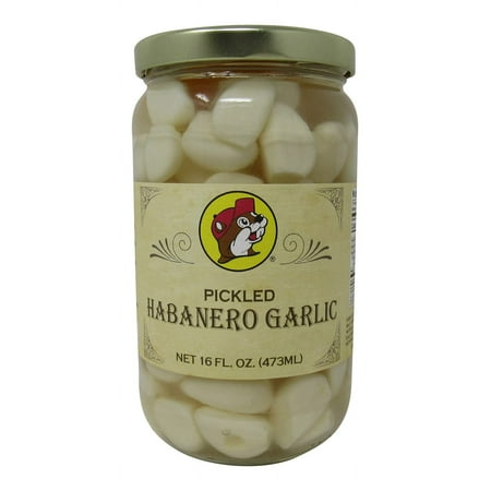 Buc-ee s Pickled Habanero Garlic in a Resealable Jar Gluten Free No High Fructose Corn Syrup 16 Fl Ounces