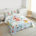thumbnail image 3 of Homewish Cute Duck Chicken Full Size Comforter Sets,Rustic Farmhouse Cabin Bedding Comforter Set,Colorful Flower Bedding Sets For Girl Boy,Microfiber Bedroom Decor Reversible,3pcs, 3 of 8