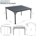 thumbnail image 2 of 10x12FT Lean to Gazebo, Wall Mounted Gazebos Pergola with Drainage System, Upgraded Heavy Duty Awnings with Sloping Roof, Hardtop Patio Shelter for Deck, Porch, Backyard, Gray, 2 of 8