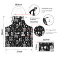 thumbnail image 7 of Halloween Skeleton Fun Apron-Garden Aprons for Women with Pockets-Cotton Linen Waterproof Kitchen Cooking Gardening Aprons Adjustable for Kitchen,Cooking,BBQ and Salon 32"x27", 7 of 7