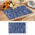 thumbnail image 6 of Vintage Wave Lines Placemats Set of 4 Classic Minimalist Striped Navy Blue Place Mats Indoor Wipeable Table Mats Washable Cloth Dining Table Placemats for Kitchen Holiday Party Home Decor 13x19 Inch, 6 of 9