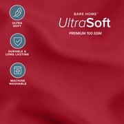 Bare Home Down Alternative Comforter Set - 3-Pieces - All Seasons - Oversized King, Red