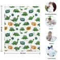 thumbnail image 4 of White Green Dinosaurs Speech Bubbles Pattern Blanket,Comfortable Soft Flannel Throw Blanket,All Season,Warm Lightweight Blankets for Sofa Bed Couch Living Room Chair,30"x40", 4 of 4