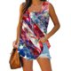 thumbnail image 1 of Puntoco Camiseta sin mangas con cuello cuadrado y estampado del Día de la Independencia para mujer, camiseta holgada sin mangas, 1 of 6