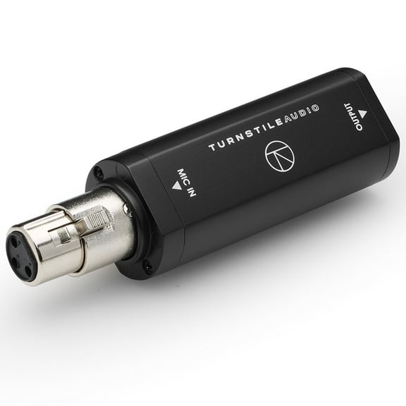 Turnstile Audio Platform Series TAP100MP Microphone Preamplifier, In-Line Microphone Preamp, Active Booster for Dynamic and Ribbon Mics - Reduce Noise and Add Clarity to Your Podcast or Livestream