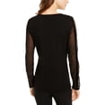 thumbnail image 2 of INC International Concepts Women's Lace & Velvet Illusion Sweater  Black Size XX-Large, 2 of 3