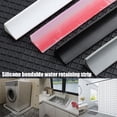 thumbnail image 6 of Bathroom Accessories Shower Dam Barrier Dry and Wet Separation Silicone Flood Barrier Water Stopper Door Bottom Sealing Strip Water Retaining Strip Self-Adhesive BLACK 30CM, 6 of 8