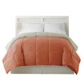 thumbnail image 2 of Benzara BM46046 Genoa Queen Size Box Quilted Reversible Comforter, Orange & Gray, 2 of 4