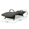 thumbnail image 4 of GDF Studio Olivia Outdoor Wicker Adjustable Chaise Lounge with Cushion, Gray and Charcoal, 4 of 9