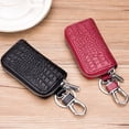 thumbnail image 2 of a High-Grade Cowhide Crocodile Pattern Universal Smart Remote Control Men Suitable for Car Key Case Bag Genuine Leather Bag, 2 of 11