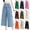 Orange, variant on Women's Candy Color Casual Wide Leg Cropped Pants Summer Elastic High Waisted Loose Fit Side Slit Pants with Pockets for Streetwear Orange