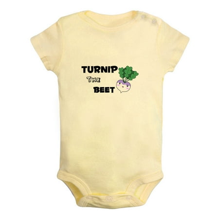 

iDzn Turnip The Beet Funny Rompers For Babies Newborn Baby Unisex Bodysuits Infant Jumpsuits Toddler 0-24 Months Kids One-Piece Oufits