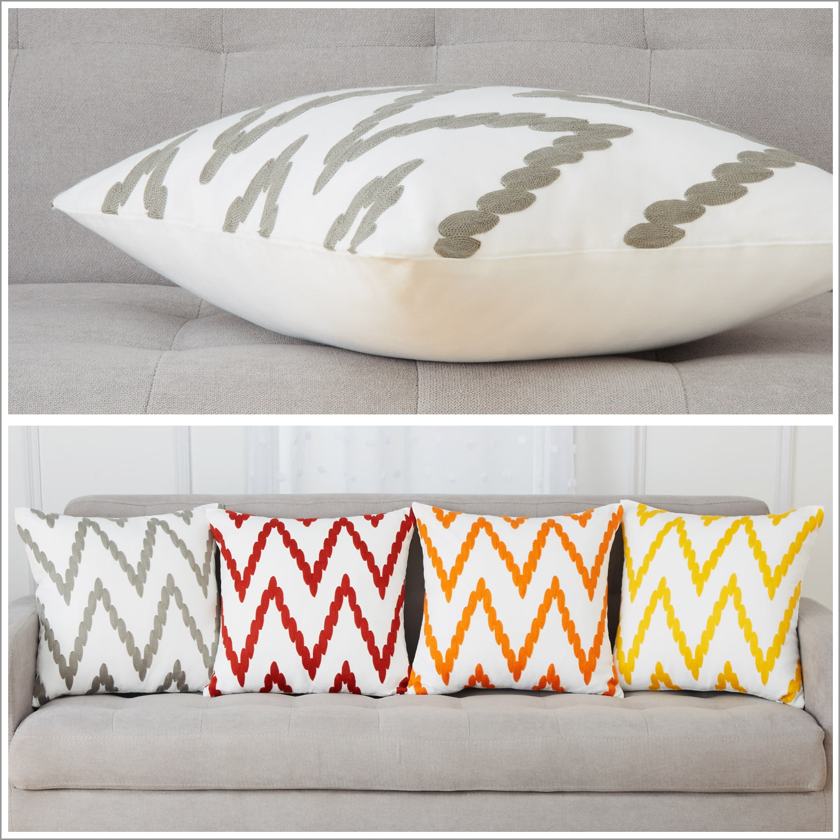 Simple Modern Throw Pillow for Couch, Orange Square Throw Pillows, Dec –  artworkcanvas
