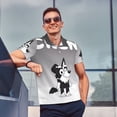 thumbnail image 3 of Lsque Bluey Pattern Golf Shirts for Men Dry Fit Print Moisture Wicking Performance Short Sleeve Polo Shirt-, 3 of 7