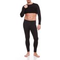 thumbnail image 5 of iBerryNY Men Thermal Underwear, Microfiber Fleece Long John, Black Medium, 5 of 5