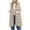 #1 Beige, variant on Long Puffer Vest for Women Winter Sleeveless Puffy Jacket Casual Quilted Hooded Warm Outerwear
