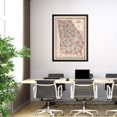 thumbnail image 2 of Georgia Art, 1861 Vintage Map of Georgia History Wall Decor Gift, Old Georgia Map - 18" x 24" Black Framed Print, 2 of 4