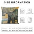 thumbnail image 5 of Orinice Elephant Bird Whimsical Graphic Decorative Cushion Throw Pillow Cover for Home Couch Living Room Sofa Square Zipper Closure 1PC 22x22in, 5 of 5