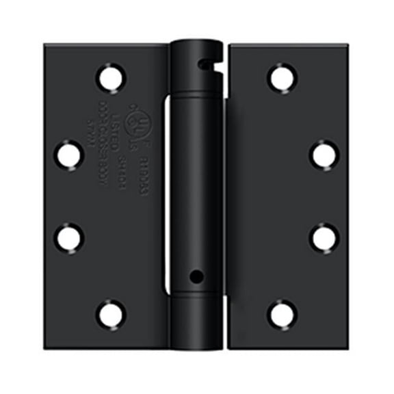 Deltana  4.5 x 4.5 in. Spring Hinge, Paint Black