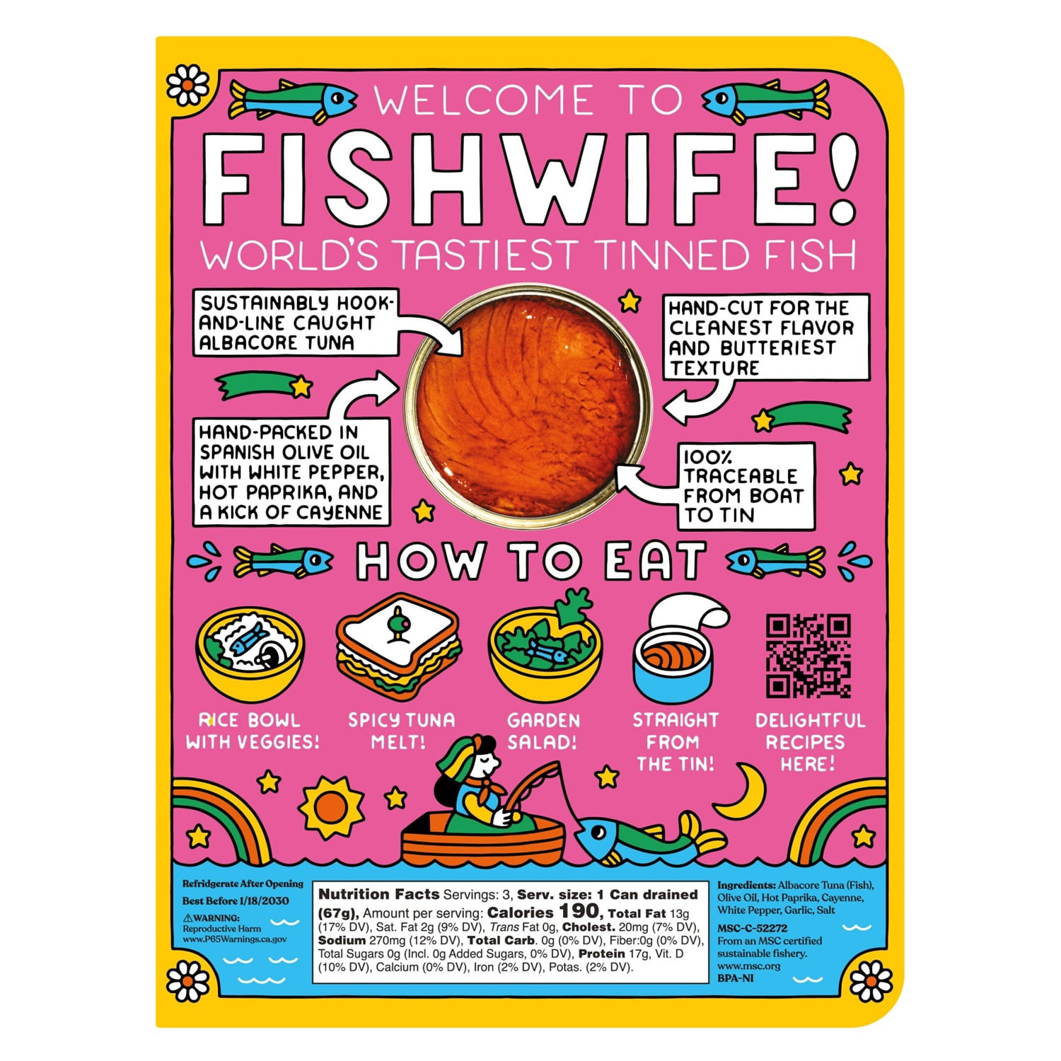 Fishwife Tuna in Spicy Olive Oil, 3.2 Ounce (Pack of 3)