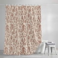 thumbnail image 3 of Shower Curtains for Bathroom, Brown Flowers Waterproof Fabric Shower Curtain, Vintage Farmhouse Floral Leaves Vines Decorative Bathroom Curtain for Bathtub, 72"x72", No Hooks Included, 3 of 9