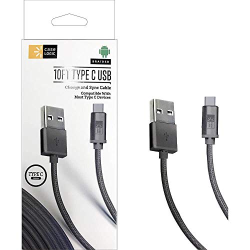 Bytech CLCPCA113GY 10 ft. Case Logic Braided USBC TypeC 3.1 Charger