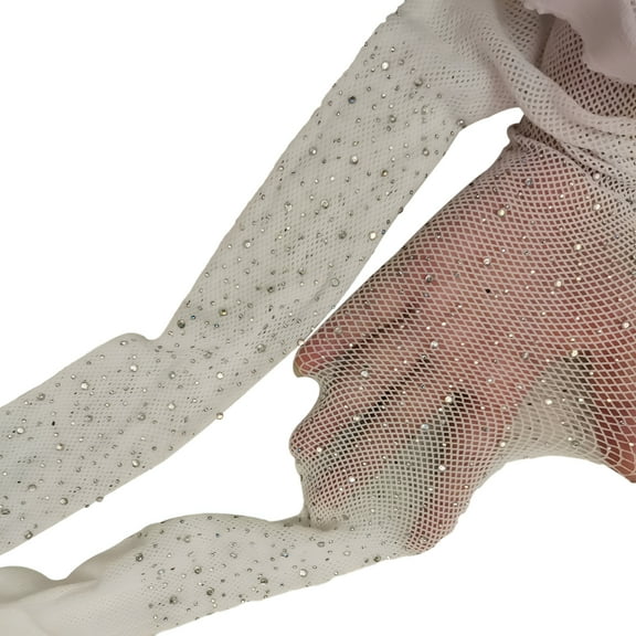 TELOLY Seamless Women Pantyhose Women's Rhinestone Pantyhose Ultra-thin Fishnet Stockings for Party Club