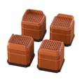 thumbnail image 3 of 4 elevadores de cama resistentes, versátiles, antideslizantes y con amortiguación, extensores de patas para sillas, elevadores para refrigeradores, Marrón, 3 of 8