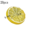 thumbnail image 2 of 20pcs Simulation Fruit Lemon Slices，Fake Artificial Plastic Fruit Model Decor，Photography Props, 2 of 5