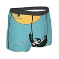 Cheeky Penguins Flipping a Passing Men'S Flat Angle Underwear With A