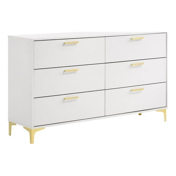 Kendall 6-drawer Dresser White