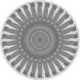 thumbnail image 1 of Ahgly Company Machine Washable Indoor Round Transitional Gray Area Rugs, 5' Round, 1 of 7