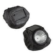 Pure Garden Weather Resistant Solar Rock Lights Outdoor Spot Lights 4-Pack