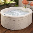 thumbnail image 6 of LifeSmart 4-Person 13-Jet Plug & Play Round Hot Tub with Thermal Cover, Sand, 6 of 12