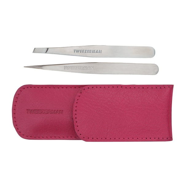 Tweezerman Petite Tweezer Set with Pink Case