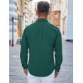 thumbnail image 2 of COOFANDY Mens Long Sleeve Button Down Shirts Wrinkle Free Shirts Silm Fit Fall Shirts Pocket, 2 of 6