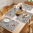 thumbnail image 5 of Boho Floral Placemats Set of 2 Farmhouse Retro Botanical Vine Flowers Place Mats Indoor Wipeable Table Mats Washable Cloth Dining Table Placemats for Kitchen Holiday Party Home Decor 13x19 Inch, 5 of 9