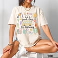 thumbnail image 3 of VibeNest Studio Unisex It's a Good Day for Learning Cute Teacher Doodle Back to School Garment Dyed Graphic T-Shirt, 3 of 8