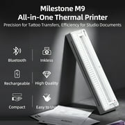 آلة طباعة الوشم الحرارية Milestone، طابعة الوشم والمستندات المحمولة اللاسلكية 2 في 1 الجديدة التي تعمل بتقنية البلوتوث لأجهزة iPhone وأجهزة الكمبيوتر المحمولة التي تعمل بنظام Android