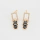 thumbnail image 4 of Aretes Colgantes Fiesta Dama Swarovski y Onix Oro 14K Lam dorado Unitalla, 4 of 7