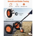 thumbnail image 4 of Heavy-Duty Trailer Mover with 2 Inch Ball Hitch, 1200lb Capacity, Large Pneumatic Tires for Easy Transport of RV and Boat Trailers, 4 of 6