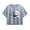 CHAMBRAY BLUE, variant on Instant Message - Baseball Shirt Tear - Youth Girls Boxy T-Shirt