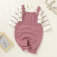 thumbnail image 4 of Generic Boys Knitted Outwear for Baby Baby Girls Boys Cotton Long Sleeve Striped Knitted Sweater Romper Jumpsuit Outfits Clothes, 4 of 4