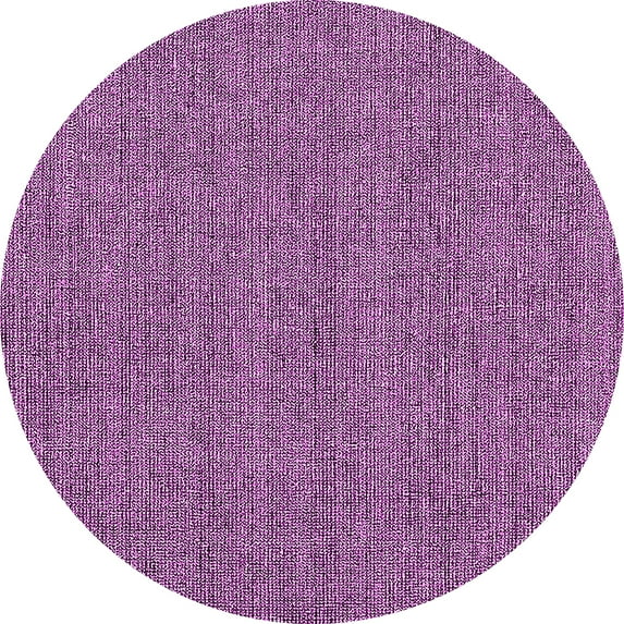 Ahgly Company Indoor Round Solid Pink Modern Area Rugs, 5' Round