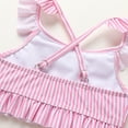 thumbnail image 6 of Happy Town Baby Girl Swimsuit Ruffle Two Pieces Swimwear Toddler Girl Rash Guard Beach Bikini Bathing Suit, 6 of 8