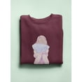 thumbnail image 3 of Manga Girl Daydream Pillow Sweatshirt Women -Image by Shutterstock, Female 4X-Large, 3 of 4