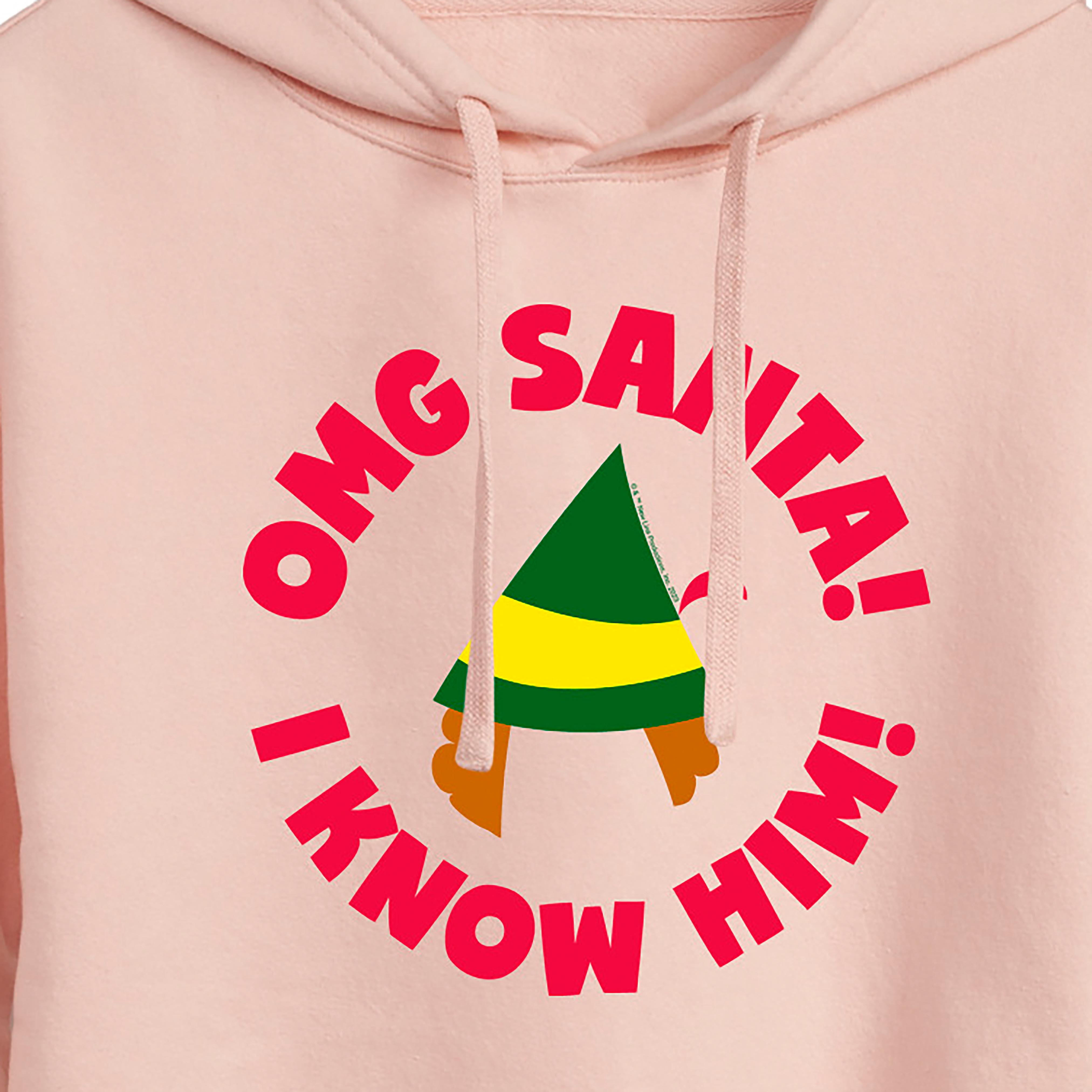 ELF - Christmas Family Set Omg Santa - Juniors Cropped Pullover Hoodie
