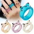 thumbnail image 2 of Cute Acrylic Green Frog Animal Finger Resin Rings Women Party L0D6 Gift Men Y0H22, 2 of 6
